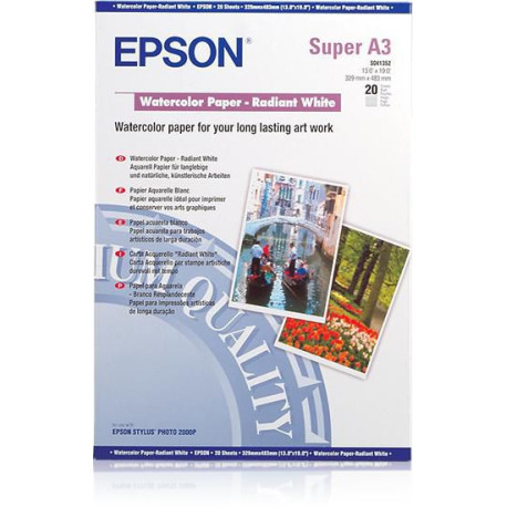 EPSON WATERCOLOR PAPER - RADIANT WHITE, DIN (C13S041352)