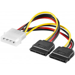 MicroConnect SATA Power 4pin-2x15pin 0,13m (PI01092)