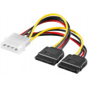 MicroConnect SATA Power 4pin-2x15pin 0,13m (PI01092)