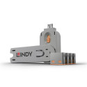 Lindy USB A Port Security Kit. Orange 1x USB Key & (40453)