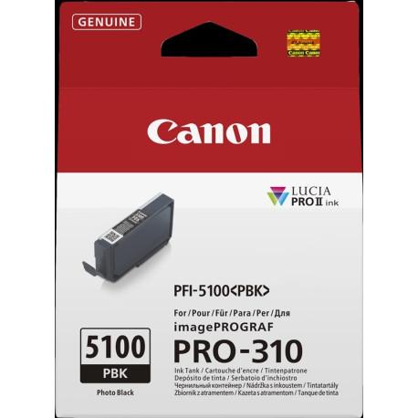 Canon Cartouche d'encre Noir (photo) PFI-5100pbk 6952C001 14ml