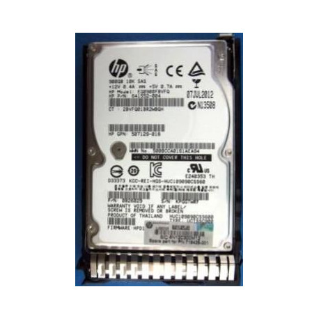 HP HDD 900GB SAS 2.5 INCH 10KRPM 