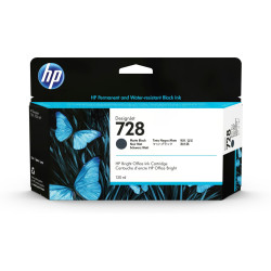 HPINC HP 728 130-ML MATTE BLACK DESIGNJET INK CARTRIDGE (3WX25A)