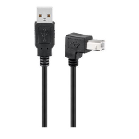 MicroConnect USB2.0 A-B 2m M-M (USBAB2ANGLED)