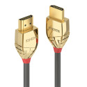 Lindy Gold HDMI HS Cable+Ethernet. M/M. Grey. 15m (37867)