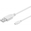 MicroConnect Micro USB Cable, White, 0.15m (USBABMICRO0,15W)