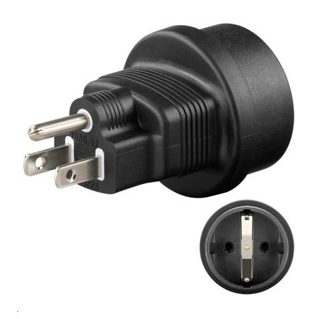 MicroConnect Universal adapter US/Schuko (PETRAVEL3)