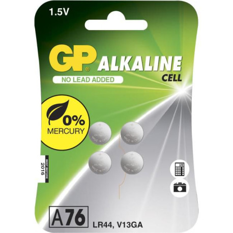 GP Batteries GP ALKALINE BUTTON CELL LR44 (103183-GP)