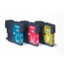 Brother Multipack Cyan / Magenta / Jaune LC-1100-C M Y LC1100RBWBPDR 3 cartouches d´encre: c/m/y