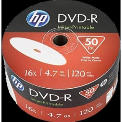 HP DME00070WIP DVD-R 4.7GB/120Min/16x Bulk Pack (50 Disc)