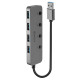 Lindy 4 Port USB 3.0 Hub with On/Off Switches (43309)
