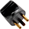 MicroConnect Power Plug (round), Black
