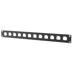 Lanview 1U rack panel with 12 holes 