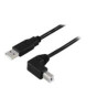 MicroConnect USB-A 2.0 to a USB-B 90 degrees angled 10m M-M USB B male