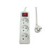 MicroConnect 3-way Power Strip on/off 