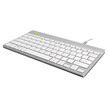 R-Go Tools Compact Break ergonomic keyboard QWERTZ (CH) wired white