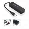 MicroConnect USB3.0 HUB w. Gigabit Ethernet (MC-USB3.0HUBWETH)