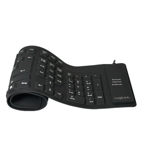LogiLink Keyboard flexibel, black, (ID0019A)