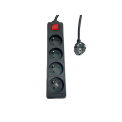 MicroConnect 4-way Power Strip on/off 