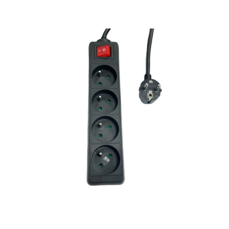 MicroConnect 4-way Power Strip on/off 