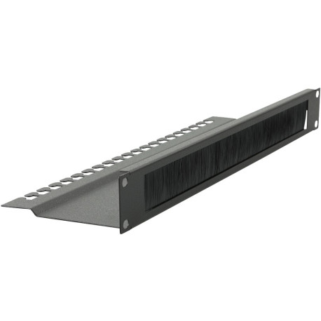Lanview 1U 19 L BENT, BRUSHED CABLE 