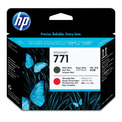 HP HP 771 ORIGINAL TÊTE D IMPRESSION NOIR MAT ET CHROMATIGUE ROUGE CAPACITÉ STANDARD PACK DE 1 (CE017A)