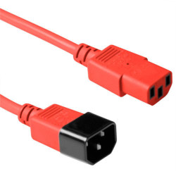 MicroConnect Red power cable C14F to C13M 1,8M (PE1413R18)