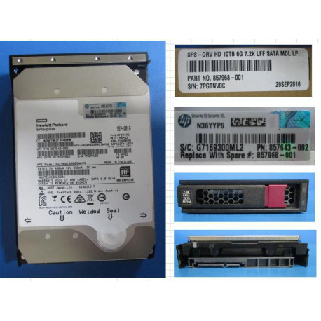 HP HD 10TB 6G 7.2K LFF SATA MDL 