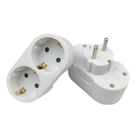 MicroConnect Schuko power splitter, with 2 