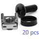 Lanview M6 CAGE NUT SET AND MOUNTING SCREWS 1set de20pcs (RAX106)