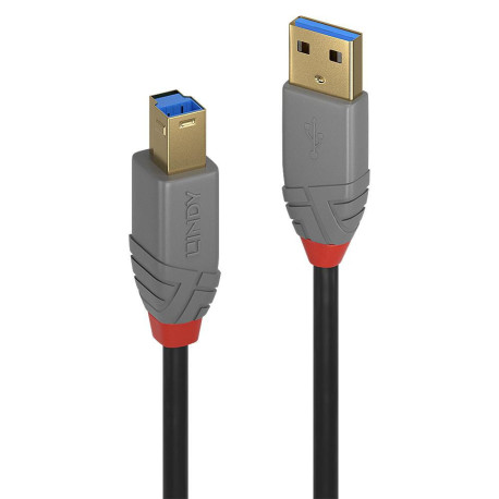 Lindy 0.5m USB 3.2 Type A to B Cable 5Gbps Anthra Line (36740)