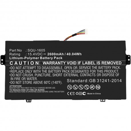 CoreParts Laptop Battery for Acer 40.04Wh Li-ion 15.4V 2600mAh Black