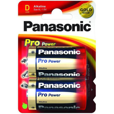Panasonic LR20PPG, Alkaline, 1,5V (LR20PPG/2BP)