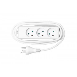 MicroConnect Power strip 3 outlets 3m White (W126053559)