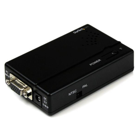 StarTech.com VGA to composite or S-Video converter - adapter up to max. 1600x1200, black (VGA2VID)