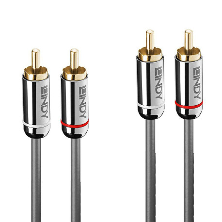 Lindy 0.5M Dual Phono Audio Cable, Cromo Line (35344)