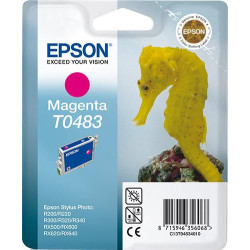 EPSON T0483 CARTOUCHE D ENCRE MAGENTA CAPACITE STANDARD 13ML 430 PAGES 1-PACK BLISTER SANS ALARME (C13T04834010)