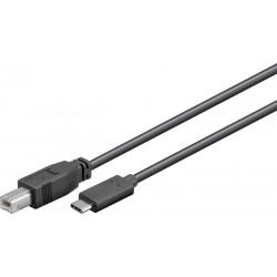 MicroConnect USB-C to USB2.0 B Cable, 1m (USB3.1C2B1)