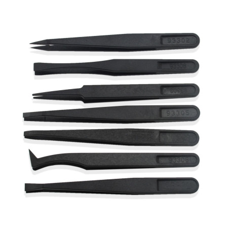 CoreParts 7 in 1 Black Plastic Tweezers (MSPP70476)