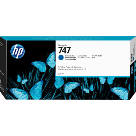 HPINC HP 747 300-ML CHROMATIC BLUE INK CARTRIDGE (P2V85A)