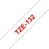 Brother Tape Red on Clear 12mm (TZE132)