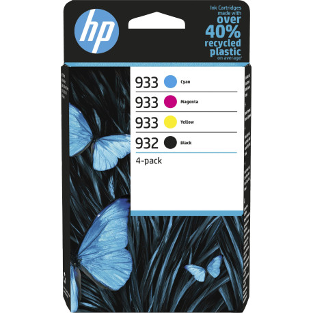 HP 932 Pack 4 cartouches d'encre noire/cyan/magenta/jaune authentiques