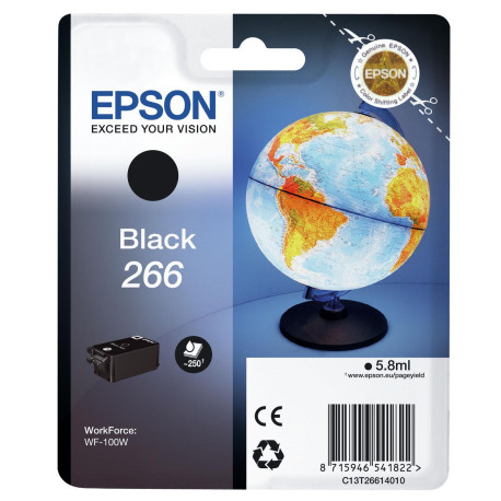  Epson Cartouche d'encre Noir(e) C13T26614010 T266 ~250 Pages 5,8ml