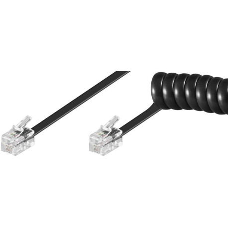 MicroConnect RJ10-RJ10 7M M/M Black (MPK10700)