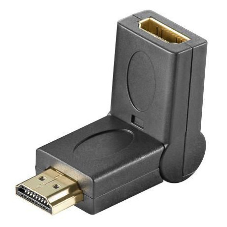 MicroConnect HDMI angled 180° M/F Adapter (HDM19F19M)