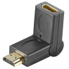 MicroConnect HDMI angled 180° M/F Adapter (HDM19F19M)