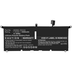 CoreParts Laptop Battery for Dell 41.80Wh Li-ion 7.6V 5500mAh Black