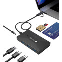 Techly Card Reader and Hub USB A/C 