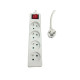 MicroConnect 4-way Power Strip on/off 