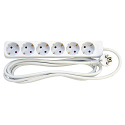 Mercodan Schuko power strip with 6 